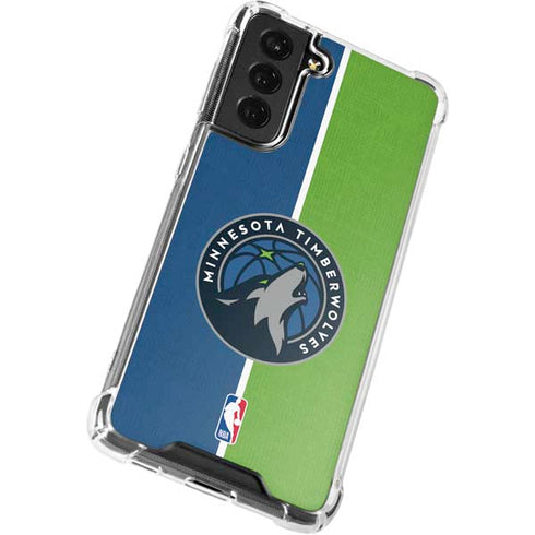 NBA Minnesota Timberwolves Canvas Galaxy S21 FE Clear Case